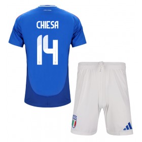 Italien Federico Chiesa #14 Heimtrikot EM 2024 Kurzarm (+ kurze hosen)